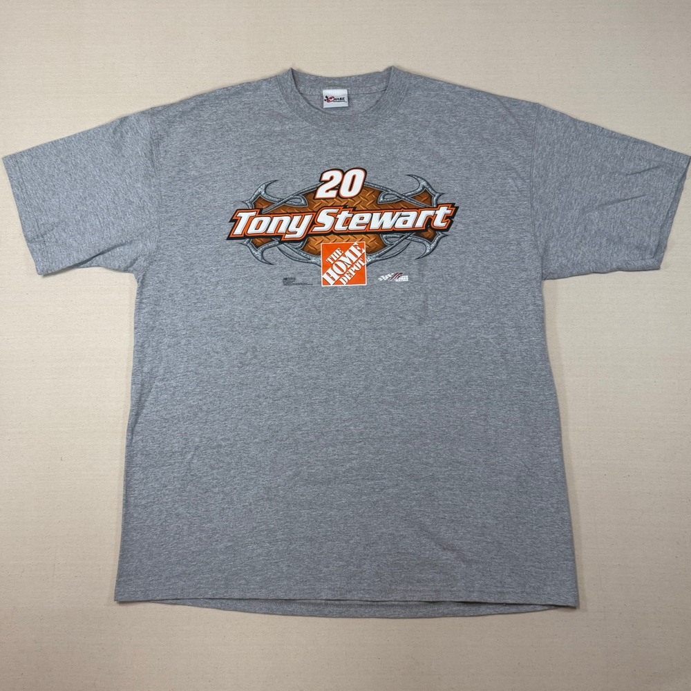 Vintage Chase Authentics Tony Stewart 20 Home Depot NASCAR T-Shirt Mens XL y2k